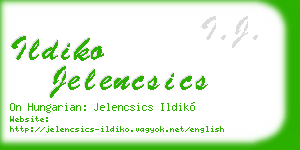 ildiko jelencsics business card